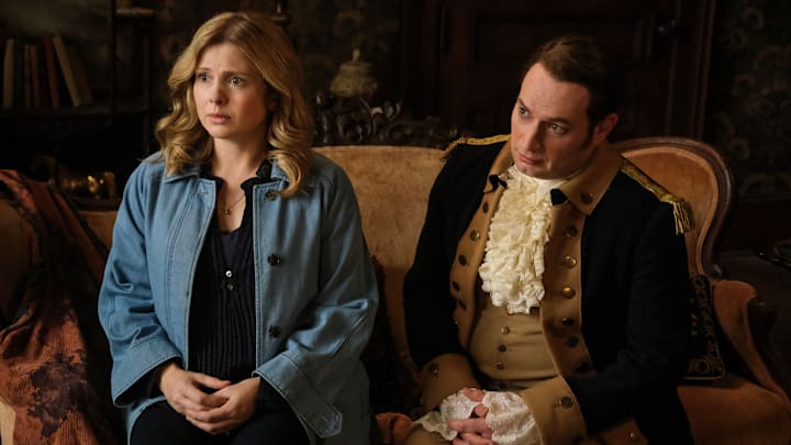 “Holes Are Bad” – When Sam and Jay leave the ghosts home alone for the weekend in an attempt to have a romantic getaway, shocking revelations are made about two of Woodstone’s beloved spirits, on the CBS Original series GHOSTS, Thursday, April 18 (8:31-9:01 PM, ET/PT) on the CBS Television Network, and streaming on Paramount+ (live and on demand for Paramount+ with SHOWTIME subscribers, or on demand for Paramount+ Essential subscribers the day after the episode airs)*. Pictured (L-R): Rose