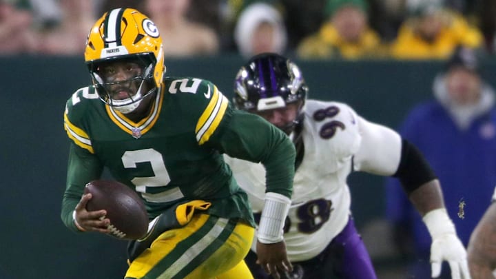 Green Bay Packers quarterback Malik Willis (2) against the Baltimore Ravens on Saturday, December 27, 2025, at Lambeau Field in Green Bay, Wis. The Ravens defeated the Packers 41-24.
Wm. Glasheen USA TODAY NETWORK-Wisconsin