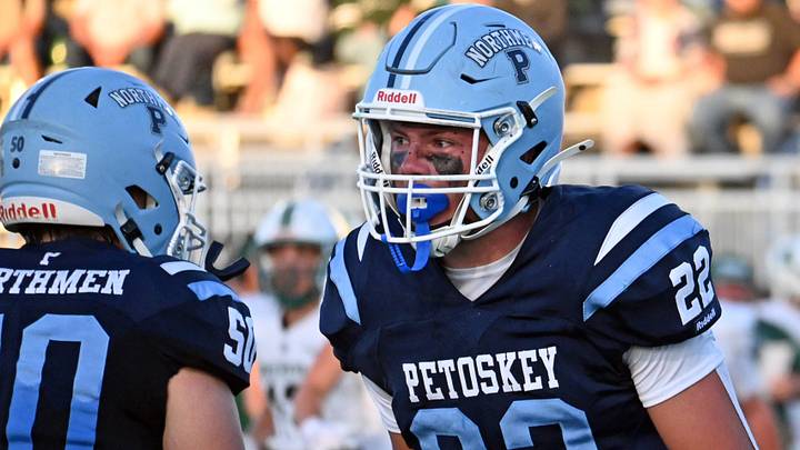 New Petoskey senior Nolan Schley made the move from Cheboygan after the 2026 season was canceled, giving him an opporuntity to take to a high school football field for one final season. New Petoskey senior Nolan Schley made the move from Cheboygan after the 2026 season was canceled, giving him an opporuntity to take to a high school football field for one final season.
