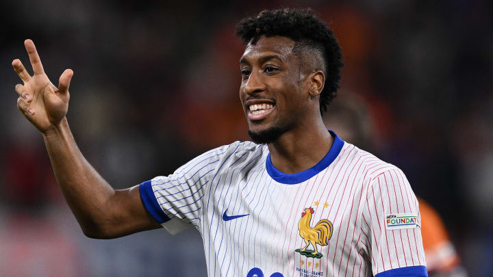 Kingsley Coman avec l'équipe de France