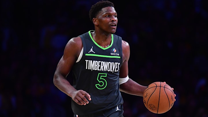 Minnesota Timberwolves guard Anthony Edwards on Apr 30, 2025.