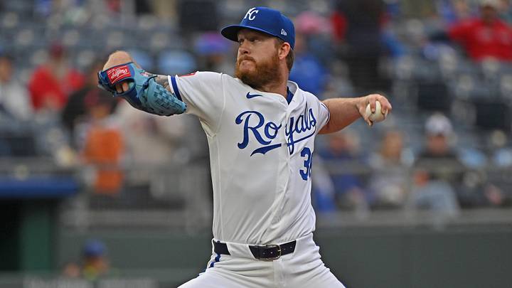 May 19, 2026; Kansas City, Missouri, USA;  Kansas City Royals starting pitcher Bailey Falter (36) throws a pitch in the first inning against the Boston Red Sox at Kauffman Stadium. Mandatory Credit: Peter Aiken-Imagn Images