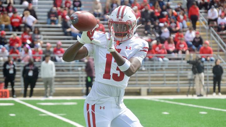 Wisconsin wide receiver Eugene Hilton Jr. Wisconsin wide receiver Eugene Hilton Jr.