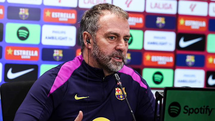 Hansi Flick en la conferencia de prensa previo al duelo ante la Real Sociedad 