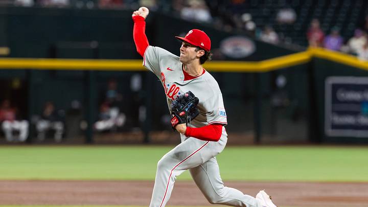 Sep 2, 2026; Phoenix, Arizona, USA; Philadelphia Phillies pitcher Andrew Painter in the first inning against the Arizona Diamondbacks at Chase Field. Mandatory Credit: Mark J. Rebilas-Imagn Images Sep 2, 2026; Phoenix, Arizona, USA; Philadelphia Phillies pitcher Andrew Painter in the first inning against the Arizona Diamondbacks at Chase Field. Mandatory Credit: Mark J. Rebilas-Imagn Images