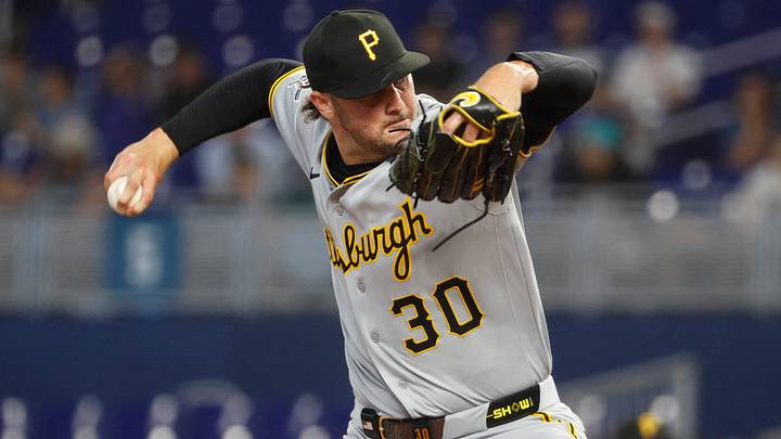 Aug 11, 2026; Miami, Florida, USA; Pittsburgh Pirates pitcher Paul Skenes (30) throws against the Miami Marlins during the first inning at loanDepot Park. Mandatory Credit: Rhona Wise-Imagn Images Aug 11, 2026; Miami, Florida, USA; Pittsburgh Pirates pitcher Paul Skenes (30) throws against the Miami Marlins during the first inning at loanDepot Park. Mandatory Credit: Rhona Wise-Imagn Images