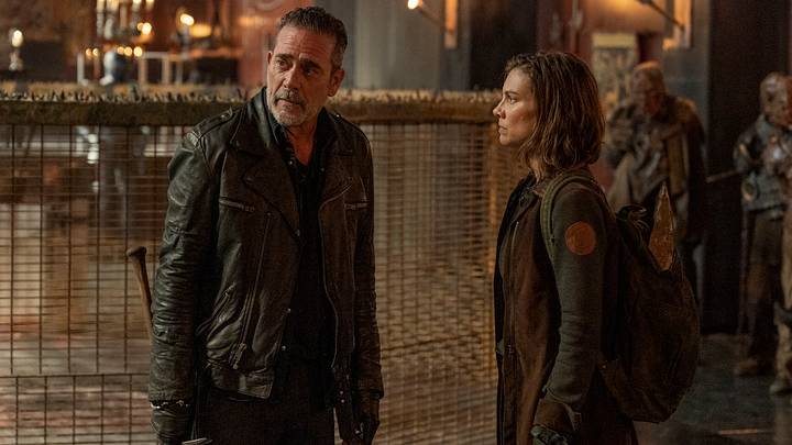Lauren Cohan as Maggie Rhee, Jeffrey Dean Morgan as Negan - The Walking Dead: Dead City _ Season 2, Episode 4 - Photo Credit: Robert Clark/AMC Lauren Cohan as Maggie Rhee, Jeffrey Dean Morgan as Negan - The Walking Dead: Dead City _ Season 2, Episode 4 - Photo Credit: Robert Clark/AMC