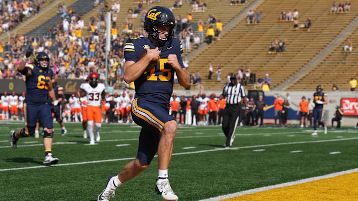 Cal quarterback Fernando Mendoza Cal's first touchdown of the day.