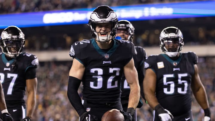 Nov 27, 2022; Philadelphia, Pennsylvania, USA; Philadelphia Eagles safety Reed Blankenship (32).