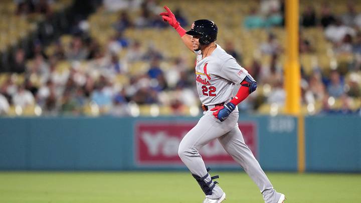 Sep 1, 2026; Los Angeles, California, USA; St. Louis Cardinals outfielder Joshua Baez (22) celebrates after hitting a home run during the seventh inning against the Los Angeles Dodgers at Dodger Stadium. Mandatory Credit: Kirby Lee-Imagn Images Sep 1, 2026; Los Angeles, California, USA; St. Louis Cardinals outfielder Joshua Baez (22) celebrates after hitting a home run during the seventh inning against the Los Angeles Dodgers at Dodger Stadium. Mandatory Credit: Kirby Lee-Imagn Images