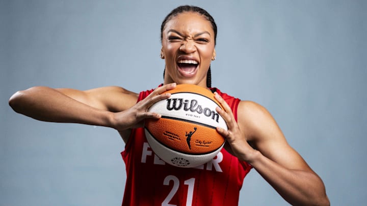 Apr 30, 2025; Indianapolis, IN, USA; Indiana Fever forward Makayla Timpson poses for a photo Wednesday, April 30, 2025, during the Indiana Fever media day at Gainbridge Fieldhouse in Indianapolis. Mandatory Credit: Grace Smith-USA TODAY Network via Imagn Images Apr 30, 2025; Indianapolis, IN, USA; Indiana Fever forward Makayla Timpson poses for a photo Wednesday, April 30, 2025, during the Indiana Fever media day at Gainbridge Fieldhouse in Indianapolis. Mandatory Credit: Grace Smith-USA TODAY Network via Imagn Images