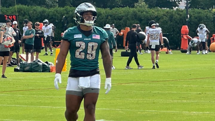 Eagles RB A.J. Dillon at practice on July 26, 2025 Eagles RB A.J. Dillon at practice on July 26, 2025
