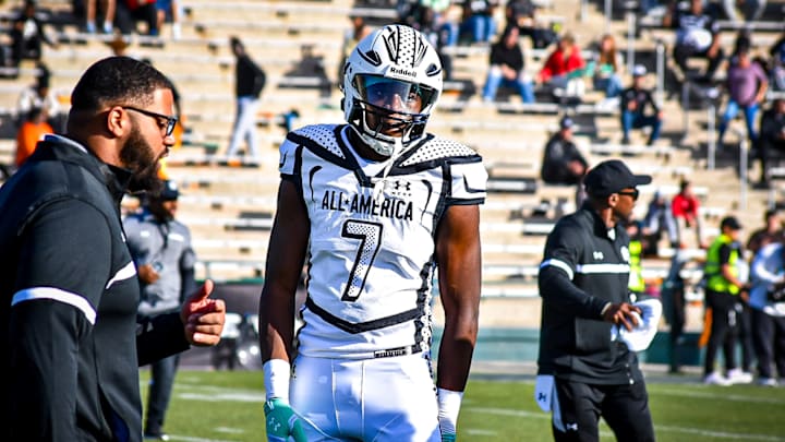 South Carolina target and No. 1 player in the class of 2026, Zion Elee, showcases his dominance during the Under Armour All-America Game on November 2. South Carolina target and No. 1 player in the class of 2026, Zion Elee, showcases his dominance during the Under Armour All-America Game on November 2.