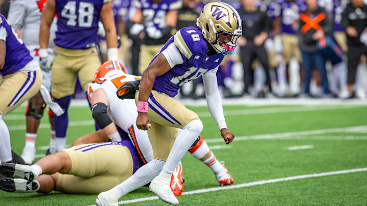 Rylon Dillard-Allen lets out a little emotion against Illinois.
