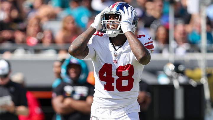 New York Giants linebacker Tae Crowder. New York Giants linebacker Tae Crowder.