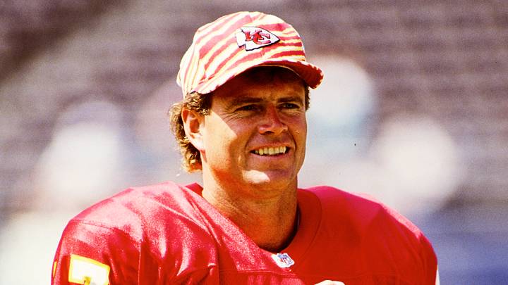 Sep 29, 1991; San Diego, CA, USA; FILE PHOTO; Kansas City Chiefs quarterback Steve DeBerg (17) warms up on the field prior to a game against the San Diego Chargers at Jack Murphy Stadium. Mandatory Credit: Peter Brouillet-USA TODAY NETWORK