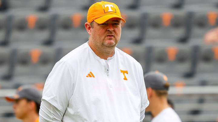 Oct 3, 2026; Knoxville, Tennessee, USA;  Tennessee Volunteers head coach Josh Heupel before the game against the Auburn Tigers at Neyland Stadium.  Mandatory Credit: Randy Sartin-Imagn Images