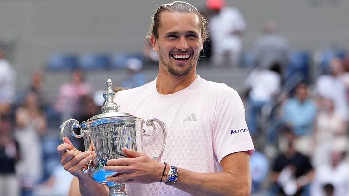 Tennis - U.S. Open - Flushing Meadows, New York, United States - September 13, 2026 Germany's Alexander Zverev celebrates with the trophy after winning the men's singles final against Ben Shelton of the U.S. IMAGN IMAGES via Reuters/Robert Deutsch Tennis - U.S. Open - Flushing Meadows, New York, United States - September 13, 2026 Germany's Alexander Zverev celebrates with the trophy after winning the men's singles final against Ben Shelton of the U.S. IMAGN IMAGES via Reuters/Robert Deutsch