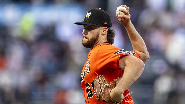 Giants pitcher Landen Roupp was warned by MLB after writing a Bible verse on his cap during the team’s celebration of Pride Night. Giants pitcher Landen Roupp was warned by MLB after writing a Bible verse on his cap during the team’s celebration of Pride Night.