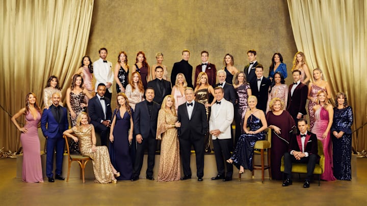 The 2022 Cast from the CBS original daytime series THE YOUNG AND THE RESTLESS, scheduled to air on the CBS Television Network. Pictured: (Clockwise) Christel Khalil, Kate Linder, Bryton James, Melissa Claire Egan, Kelsey Wang, Conner Floyd, Cait Fairbanks, Courtney Hope, Brytni Sarpy, X, Greg Rikaart, Elizabeth Hendrikson, Rory Gibson, Zuleyka Silver, Allison Lanier, Melissa Ordway, Jess Walton, Michelle Stafford, Jason Thompson, Beth Maitland, Eileen Davidson, Peter Bergman, Eric Braeden,
