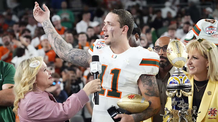 Miami Hurricanes quarterback Carson Beck