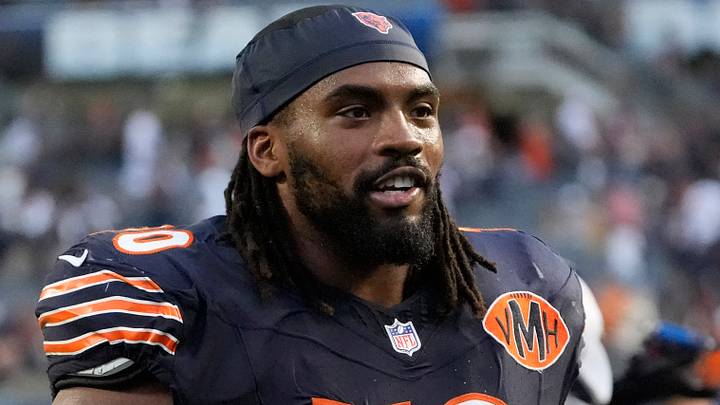 Chicago Bears offensive tackle Braxton Jones. Chicago Bears offensive tackle Braxton Jones.
