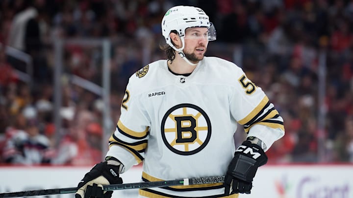 Mar 30, 2024; Washington, District of Columbia, USA; Boston Bruins defenseman Andrew Peeke (52)