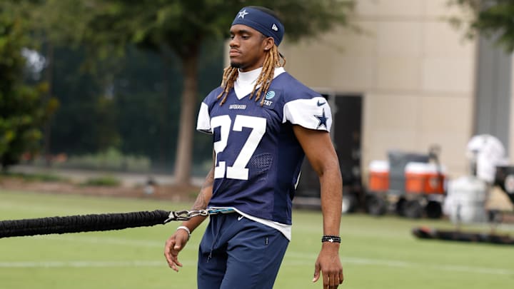 Dallas Cowboys CB Shavon Revel Jr. goes through a drill during practice at the Ford Center at the Star Training Facility.