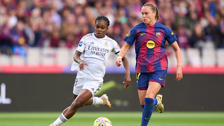 Linda Caicedo, Ewa Pajor, FC Barcelona Femeni v Real Madrid Femenino -  Liga F Moeve