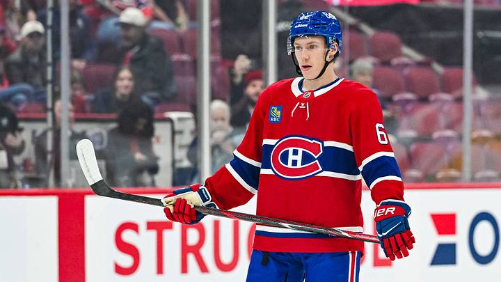 Oct 13, 2026; Montreal, Quebec, CAN; Montreal Canadiens center Owen Beck (62) looks on during warm-up before the game against the Buffalo Sabres at Bell Centre. Mandatory Credit: David Kirouac-Imagn Images Oct 13, 2026; Montreal, Quebec, CAN; Montreal Canadiens center Owen Beck (62) looks on during warm-up before the game against the Buffalo Sabres at Bell Centre. Mandatory Credit: David Kirouac-Imagn Images