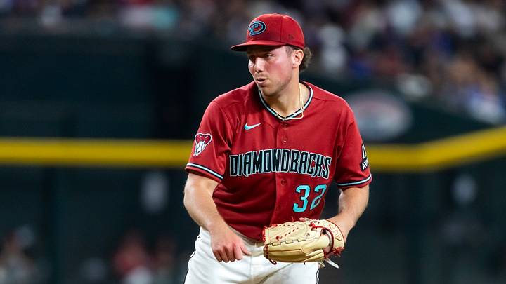 Jun 3, 2026; Phoenix, Arizona, USA; Arizona Diamondbacks pitcher Brandon Pfaadt in the seventh inning against the Los Angeles Dodgers at Chase Field. Mandatory Credit: Mark J. Rebilas-Imagn Images Jun 3, 2026; Phoenix, Arizona, USA; Arizona Diamondbacks pitcher Brandon Pfaadt in the seventh inning against the Los Angeles Dodgers at Chase Field. Mandatory Credit: Mark J. Rebilas-Imagn Images