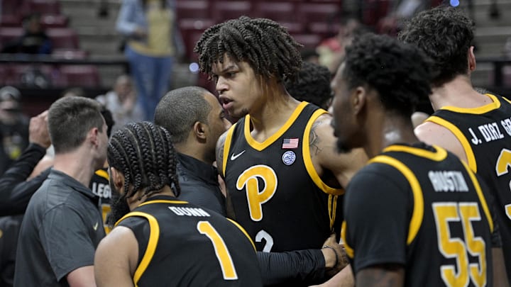 Jan 15, 2025; Tallahassee, Florida, USA; Pittsburgh Panthers forward Cameron Corhen (2) reacts after the game against the Florida State Seminoles at Donald L. Tucker Center. Mandatory Credit: Melina Myers-Imagn Images