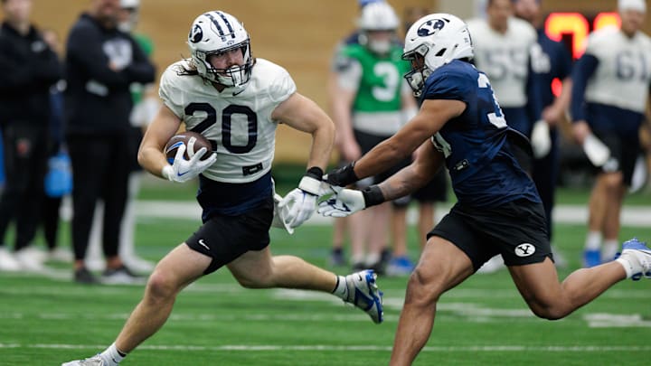 BYU tight end Carsen Ryan at BYU Spring Camp BYU tight end Carsen Ryan at BYU Spring Camp