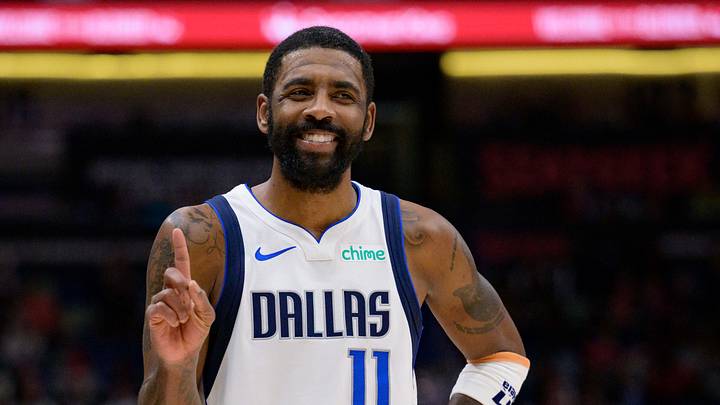 Dallas Mavericks guard Kyrie Irving (11) reacts  (Mandatory Credit: Matthew Hinton-Imagn Images)