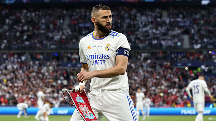 Karim Benzema vio anulado un gol por fuera de juego en la final de la Champions League
