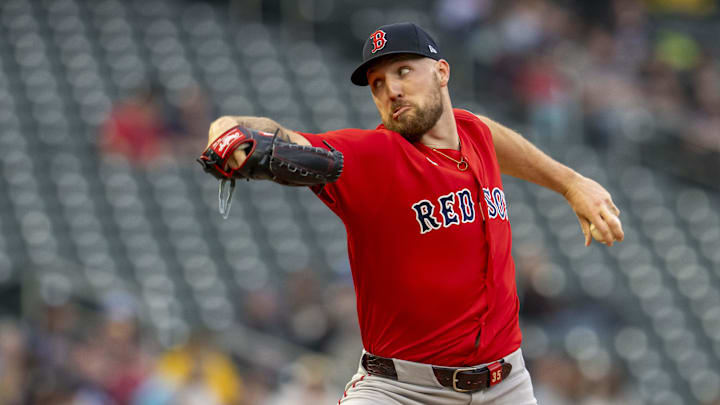 Apr 13, 2026; Minneapolis, Minnesota, USA; Boston Red Sox starting pitcher Garrett Crochet (35) delivers a pitch against the Minnesota Twins in the first inning at Target Field. Mandatory Credit: Jesse Johnson-Imagn Images Apr 13, 2026; Minneapolis, Minnesota, USA; Boston Red Sox starting pitcher Garrett Crochet (35) delivers a pitch against the Minnesota Twins in the first inning at Target Field. Mandatory Credit: Jesse Johnson-Imagn Images