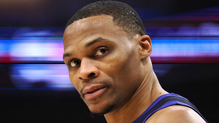 Dec 27, 2025; Sacramento, California, USA; Sacramento Kings guard Russell Westbrook (18) looks to the baseline during the second quarter against the Dallas Mavericks at Golden 1 Center. Mandatory Credit: Kelley L Cox-Imagn Images Dec 27, 2025; Sacramento, California, USA; Sacramento Kings guard Russell Westbrook (18) looks to the baseline during the second quarter against the Dallas Mavericks at Golden 1 Center. Mandatory Credit: Kelley L Cox-Imagn Images
