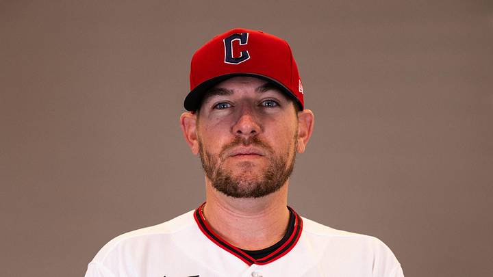 Goodyear, AZ, USA; Cleveland Guardians assistant pitching coach Brad Goldberg (81) during media day in Goodyear. Mandatory Credit: Arianna Grainey-Imagn Images