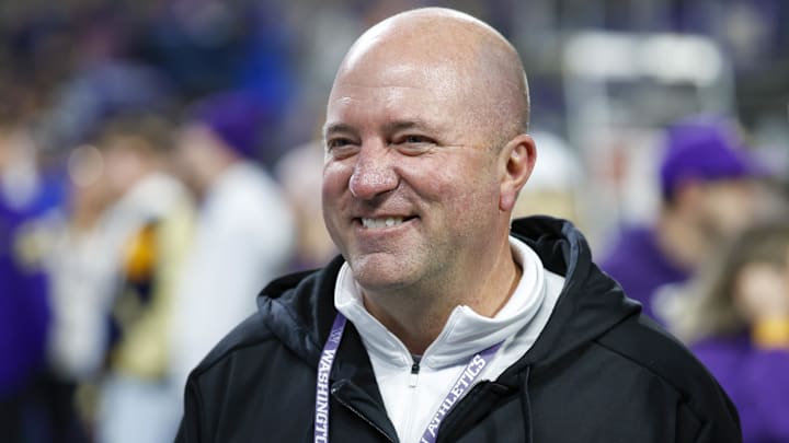 Oct 21, 2023; Seattle, Washington, USA; Washington Huskies Athletic Director Troy Dannen stands on