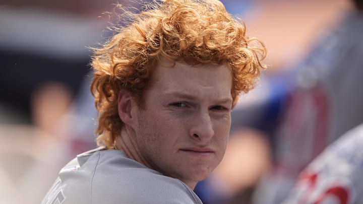Aug 14, 2025; Toronto, Ontario, CAN; Chicago Cubs designated hitter Owen Caissie (19) in the dugout during the fifth inning against the Toronto Blue Jays at Rogers Centre. Mandatory Credit: John E. Sokolowski-Imagn Images Aug 14, 2025; Toronto, Ontario, CAN; Chicago Cubs designated hitter Owen Caissie (19) in the dugout during the fifth inning against the Toronto Blue Jays at Rogers Centre. Mandatory Credit: John E. Sokolowski-Imagn Images