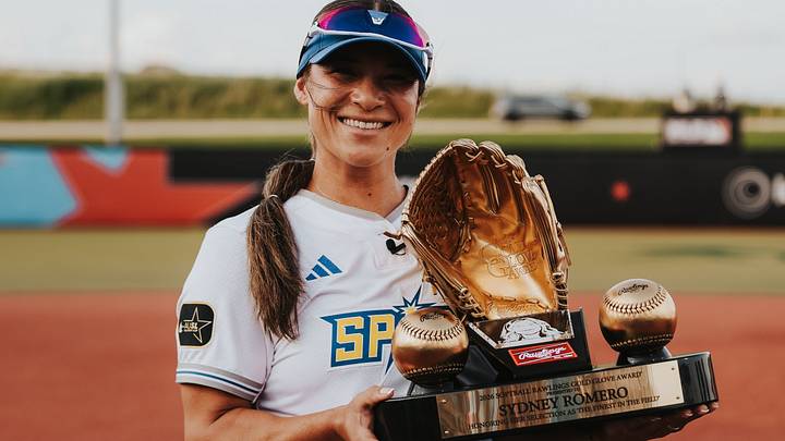 Sydney Romero is the inaugural winner of the AUSL Rawlings Gold Glove Award. Sydney Romero is the inaugural winner of the AUSL Rawlings Gold Glove Award.