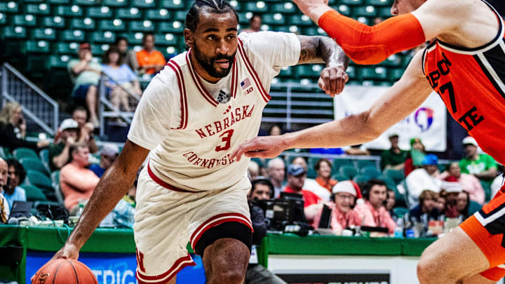Nebraska guard Brice Williams drives against Oregon State in the Diamond Head Classic.