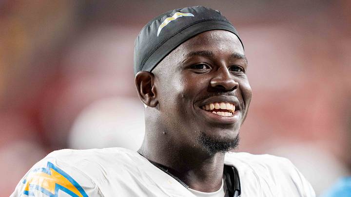 August 23, 2025; Santa Clara, California, USA; Los Angeles Chargers linebacker Marlowe Wax (58) after the game against the San Francisco 49ers at Levi's Stadium. Mandatory Credit: Kyle Terada-Imagn Images August 23, 2025; Santa Clara, California, USA; Los Angeles Chargers linebacker Marlowe Wax (58) after the game against the San Francisco 49ers at Levi's Stadium. Mandatory Credit: Kyle Terada-Imagn Images