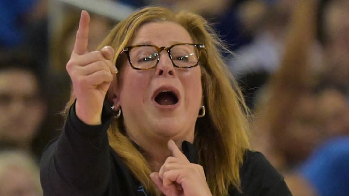 Feb 1, 2026; Los Angeles, California, USA;  UCLA Bruins head coach Cori Close in the second half against the Iowa Hawkeyes at Pauley Pavilion presented by Wescom Financial. Mandatory Credit: Jayne Kamin-Oncea-Imagn Images