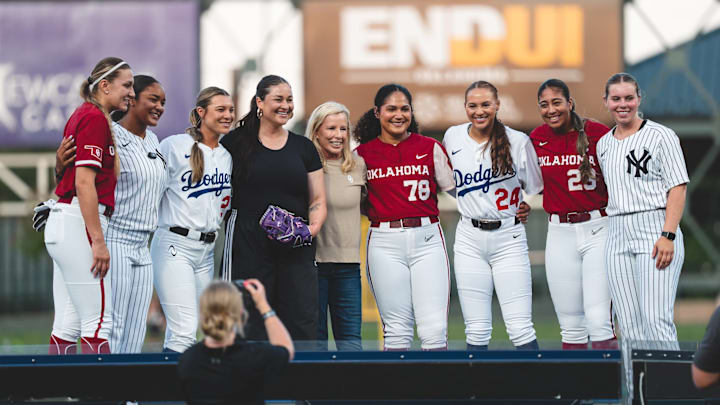 Oklahoma softball stars starred in the 2025 MLB Home Run Derby X. Oklahoma softball stars starred in the 2025 MLB Home Run Derby X.