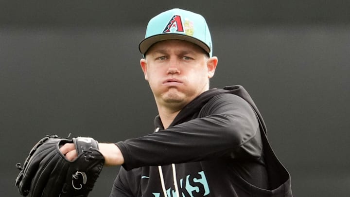 Arizona Diamondbacks pitcher Paul Sewald during spring training workouts at Salt River Fields on Feb. 16, 2026, in Scottsdale.