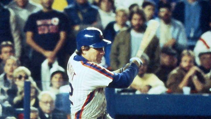 Mets' Ray Knight, with two out and two strikes, hits a single scoring Gary Carter from second to make it a one run games in the bottom of the 10th inning with Boston up 5-4 during Game 6 of the World Series at Shea Stadium Oct. 25, 1986.
Mets Vs Red Sox 1986 World Series Mets' Ray Knight, with two out and two strikes, hits a single scoring Gary Carter from second to make it a one run games in the bottom of the 10th inning with Boston up 5-4 during Game 6 of the World Series at Shea Stadium Oct. 25, 1986.
Mets Vs Red Sox 1986 World Series
