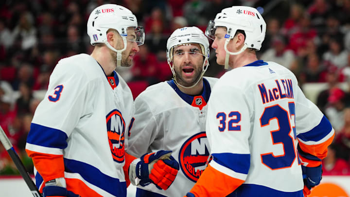 Apr 22, 2024; Raleigh, North Carolina, USA; New York  New York Islanders center Bo Horvat (14)