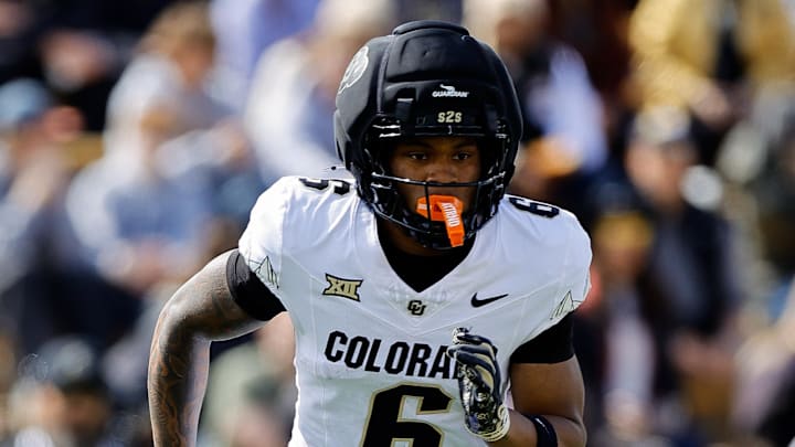 Apr 19, 2025; Boulder, CO, USA; Colorado Buffaloes wide receiver Dre'lon Miller (6) during the spring game at Folsom Field. Mandatory Credit: Isaiah J. Downing-Imagn Images