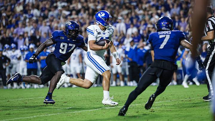 BYU QB Bear Bachmeier against TCU